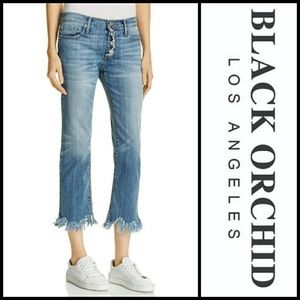 👖 BLACK ORCHID BROOKLYN BOYFRIEND CROP